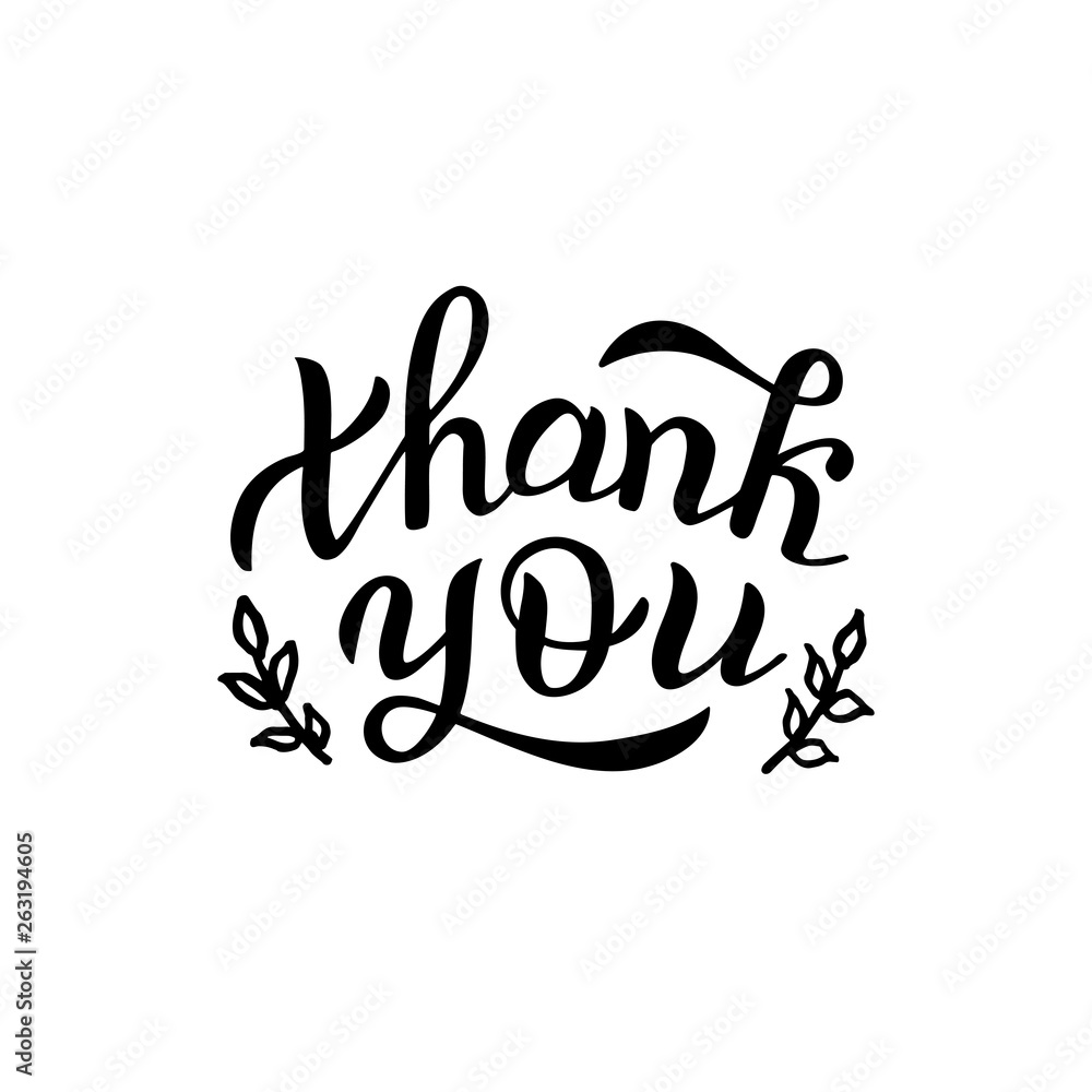 Handwritten thank you lettering quote. Greeting card, invitation, social media banner. Isolated vector format. Handwritten thank you lettering quote. Greeting card, invitation, social media banner. Isolated vector format.