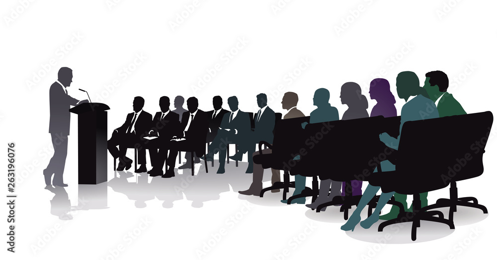 Business Team bei einer Besprechung– Illustration Business Team bei einer Besprechung– Illustration