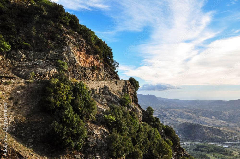 views of the Aspromonte National Park with sea views