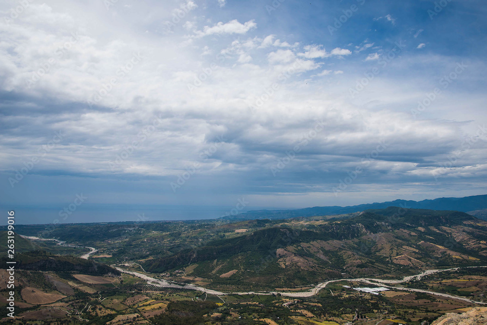Panorama trekking national park Calabria