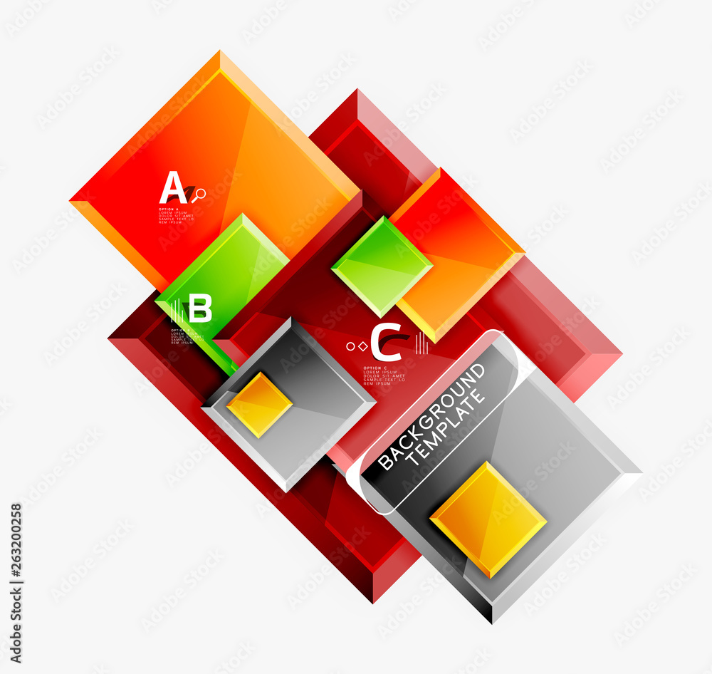 Abstract square composition for background, banner or logo Abstract square composition for background, banner or logo