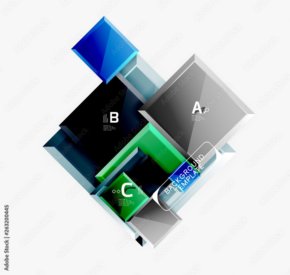 Abstract square composition for background, banner or logo Abstract square composition for background, banner or logo