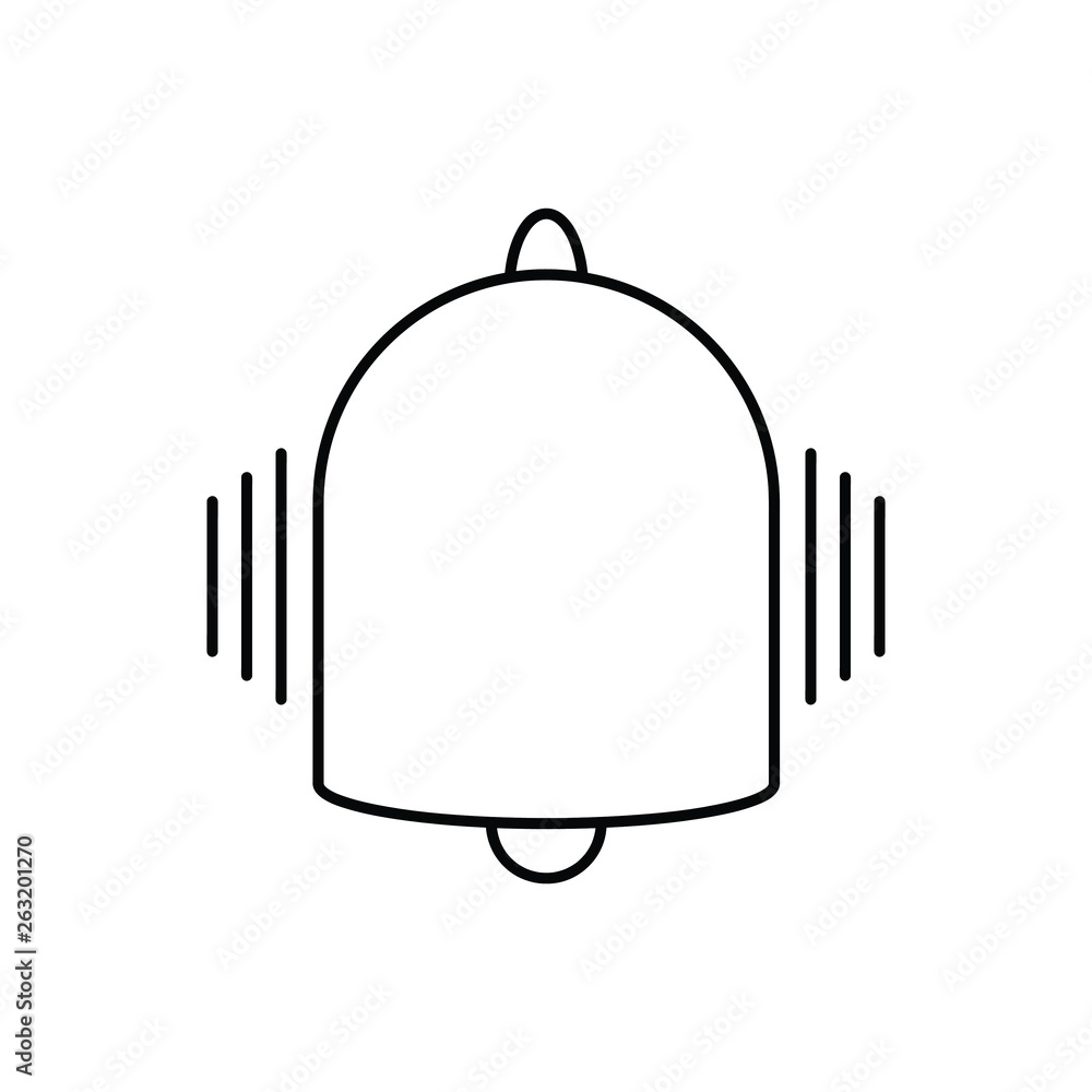 Obraz premium Notification bell vector icon