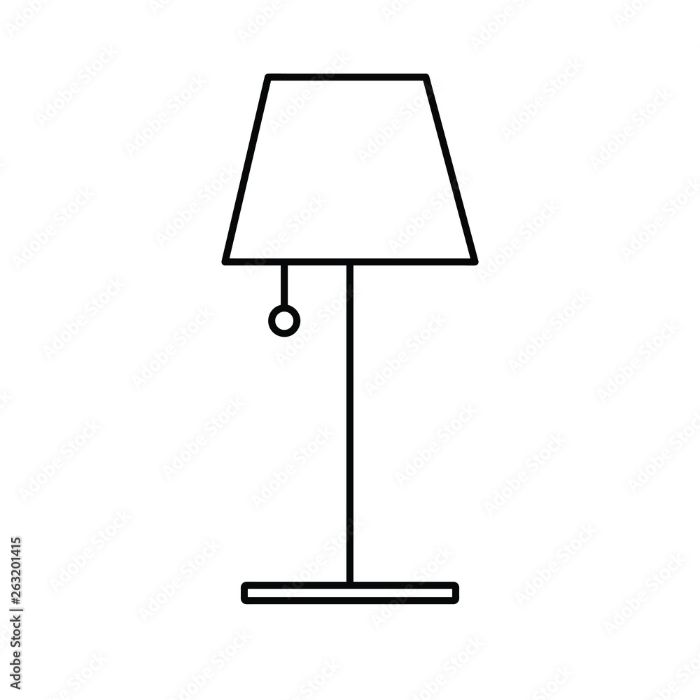 Floor lamp outline icon. Floor lamp outline icon.