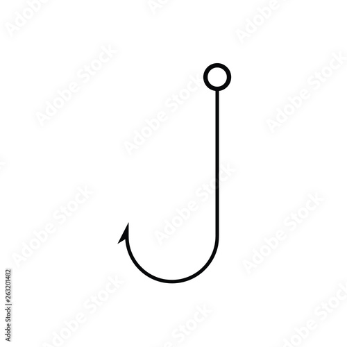 Fishing hook vector icon