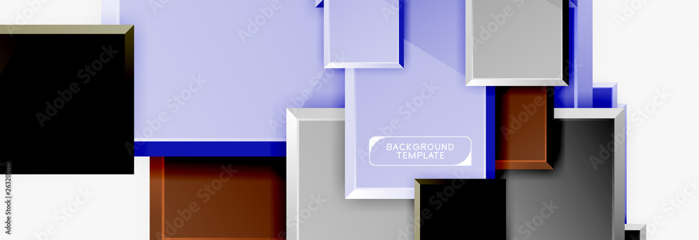 Abstract square composition for background, banner or logo