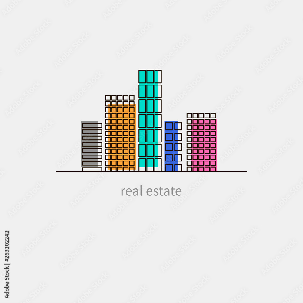 Obraz premium Real estate agency icon