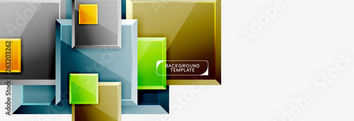 Minimal square banner abstract background