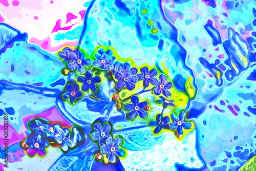 Abstraction - flowers of Brunnera.