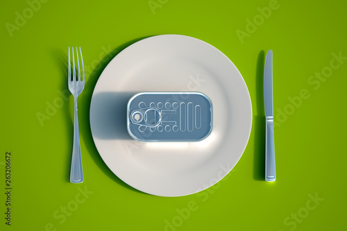 Can food lunch green