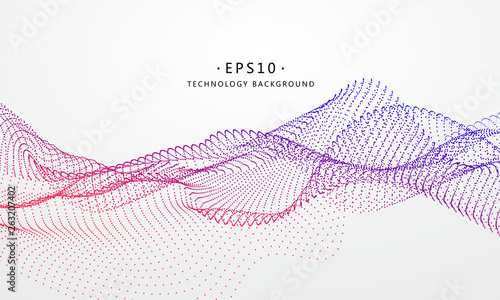 Composed of particles swirling abstract graphics.