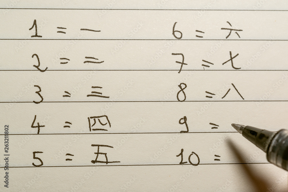 beginner-chinese-language-learner-writing-numbers-in-chinese-characters