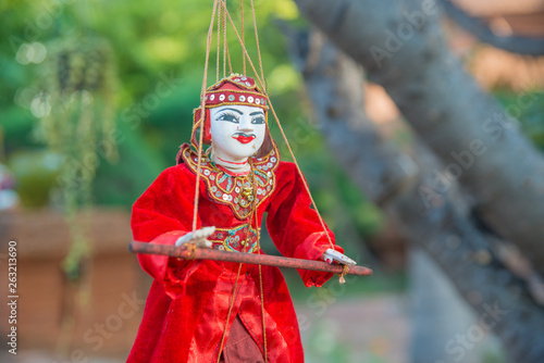 Bonecos marionetes (puppets) em Bagan, Myanmar.