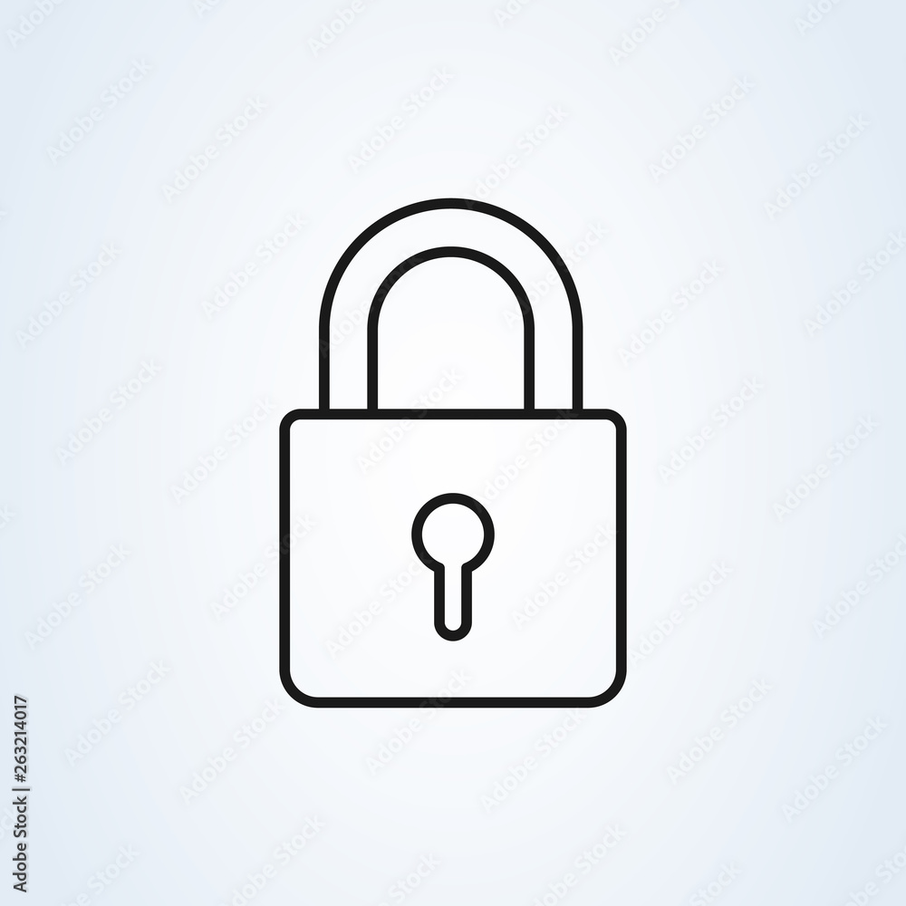 lock line icon, outline vector logo illustration, linear pictogram isolated on white lock line icon, outline vector logo illustration, linear pictogram isolated on white