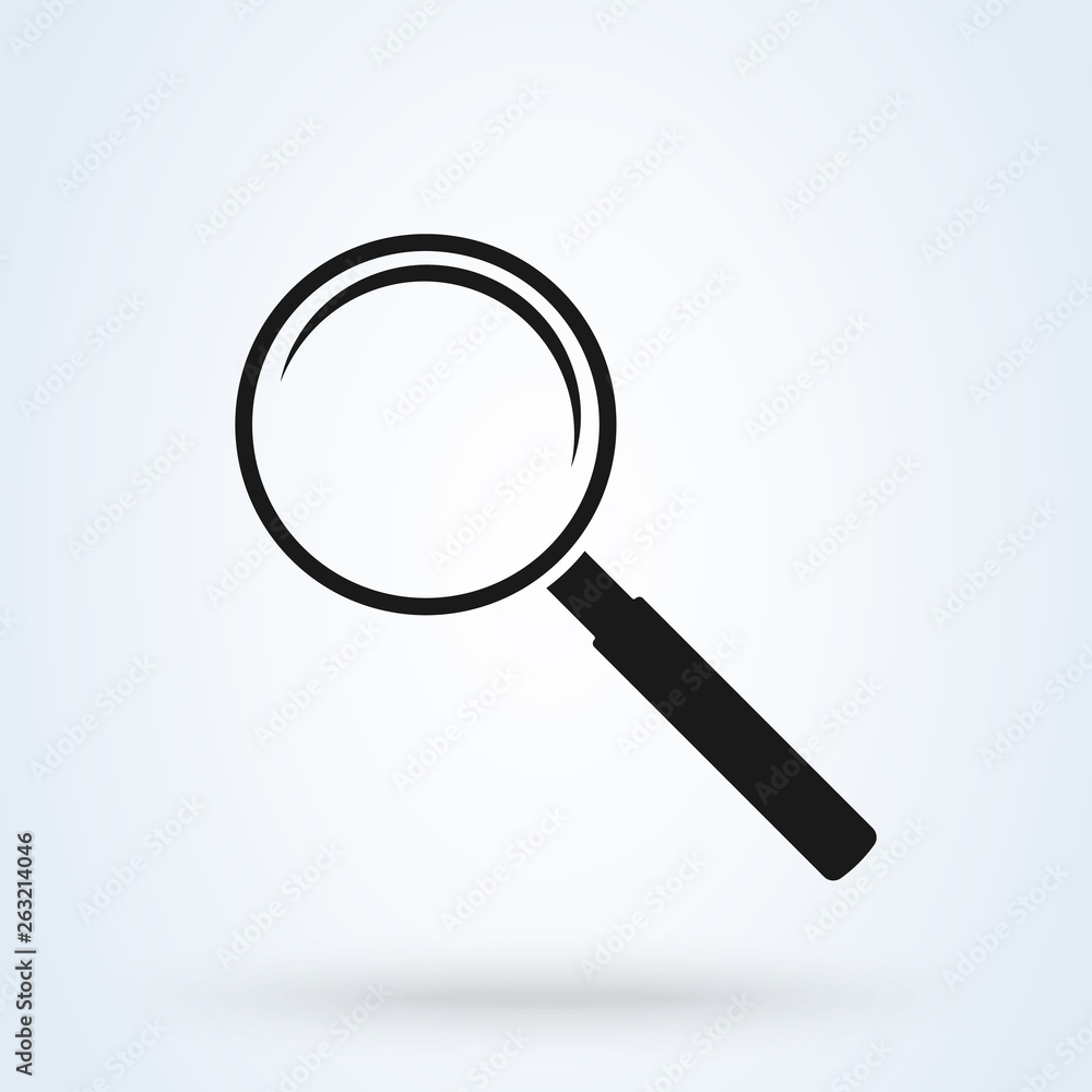 magnifying glass icon, zoom and search symbol. flat vector graphic on isolated background magnifying glass icon, zoom and search symbol. flat vector graphic on isolated background