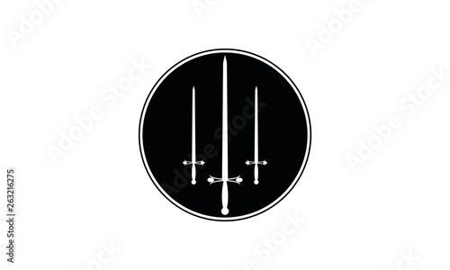 Sword logo silhouette