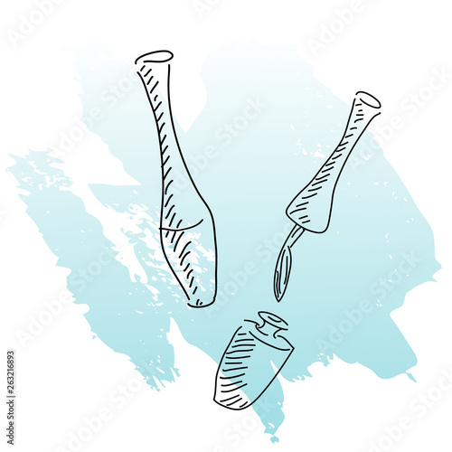 eyeliner doodle vector