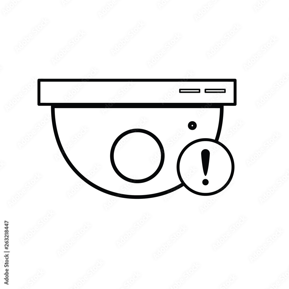 Security Camera Warning icon vector Security Camera Warning icon vector