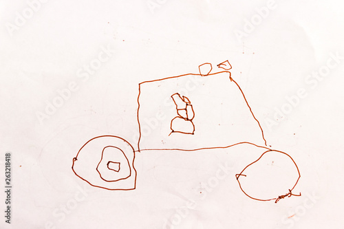 Child scribble on the wall colored pencils scribbles on a white wall made by a little kid that could pass as abstract work.