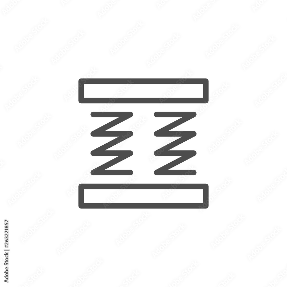 Orthopedic mattress scheme line icon Orthopedic mattress scheme line icon