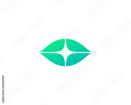 Abstract eye star vector logotype. Optical sight vision creative icon logo