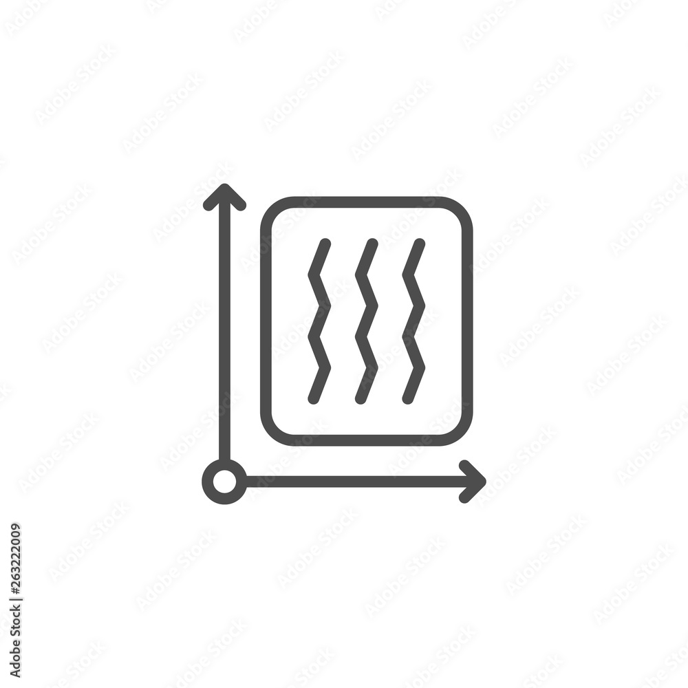 Mattress size line icon Mattress size line icon