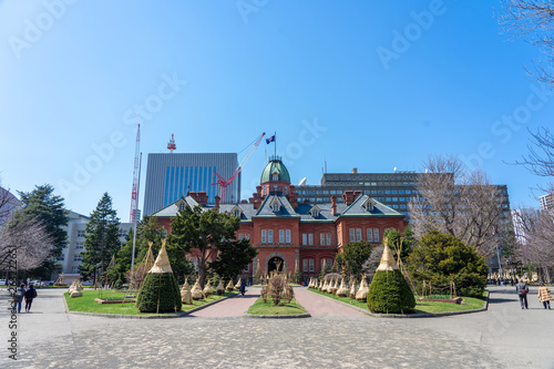 Historic Former Hokkaido Government Office in Sapporo  Hokkaido  Japan. This place are popular traveler take photo