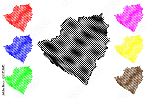 Kirkuk Governorate (Republic of Iraq, Governorates of Iraq) map vector illustration, scribble sketch At-Ta mim Province map photo