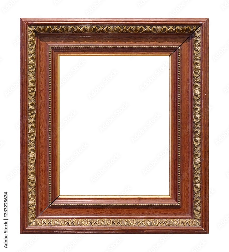 Wooden frame for paintings, mirrors or photo isolated on white background Wooden frame for paintings, mirrors or photo isolated on white background