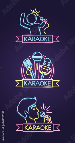 karaoke neon style