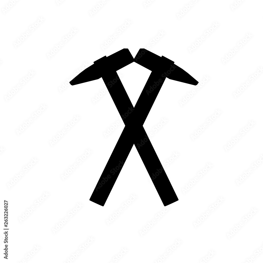 hammer icon, for graphic design of logo, emblem, symbol, sign, isolated on white background. Hand drawn, vector illustration hammer icon, for graphic design of logo, emblem, symbol, sign, isolated on white background. Hand drawn, vector illustration