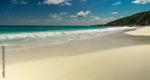 Beautiful beach in the Seychelles