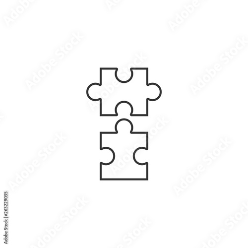 Puzzle icon in simple design. Vector illustration