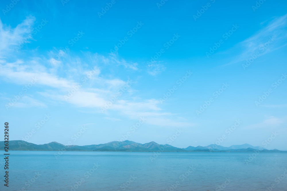 Mountain and sea view background