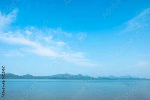 Mountain and sea view background