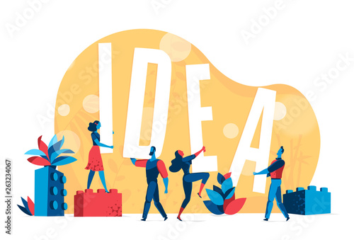 Some guys cooperate to build a common idea