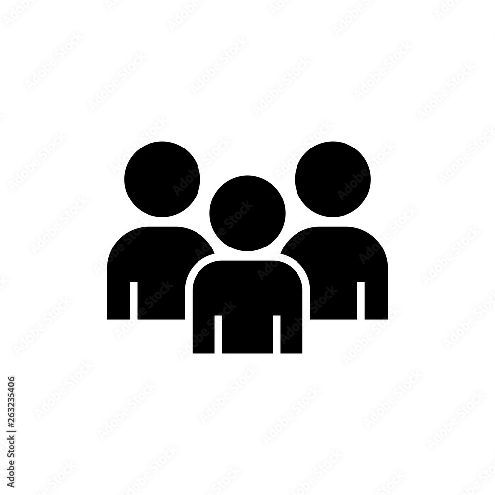 Group of people or group of users. Friends flat vector icon for apps and ebsites.