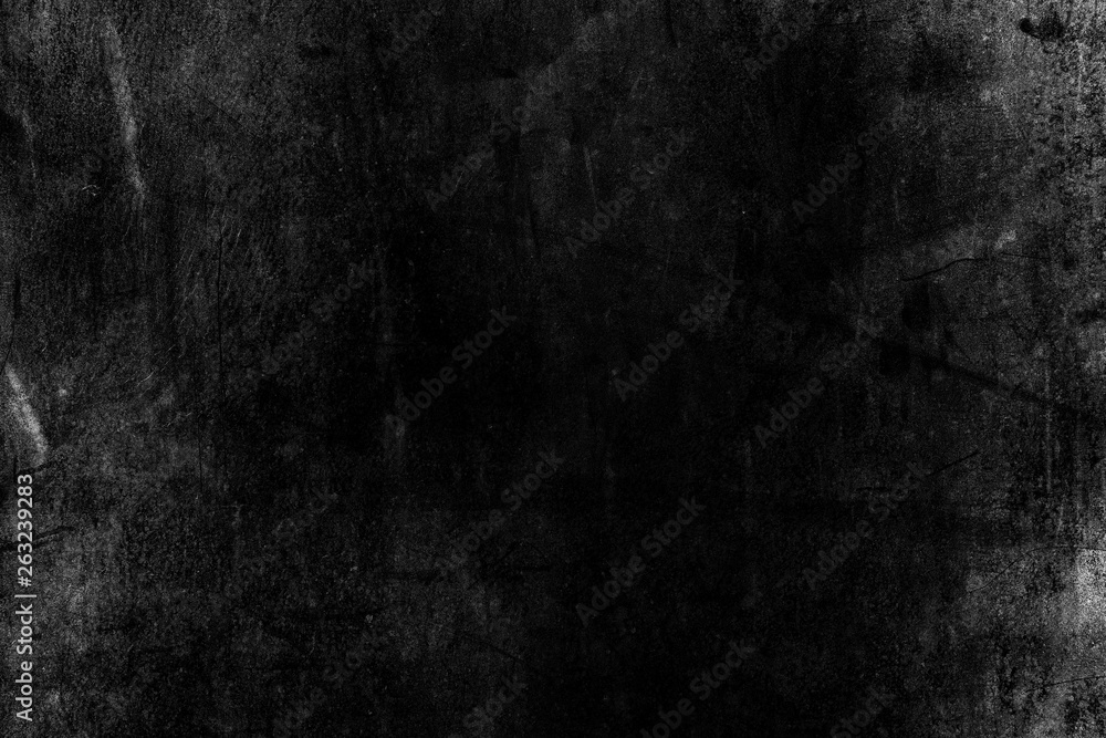 Fototapeta White Grunge on Black Background for Overlay.