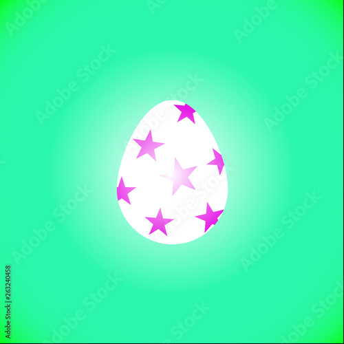 easter egg on green background
