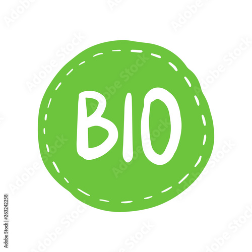 Grunge bio 100 percent natural rubber stamp, vector illustration