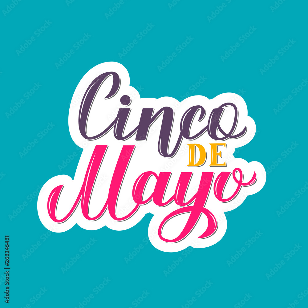 Cinco De Mayo colorful lettering. Traditional mexican fiesta typography poster. Easy to edit template for party invitation, banner, poster, greeting card, flyer, etc. Cinco De Mayo colorful lettering. Traditional mexican fiesta typography poster. Easy to edit template for party invitation, banner, poster, greeting card, flyer, etc.
