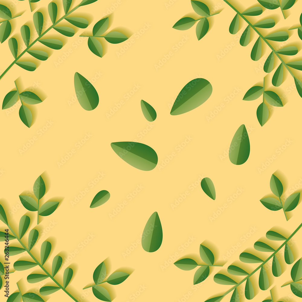 Naklejka premium green leaves foliage