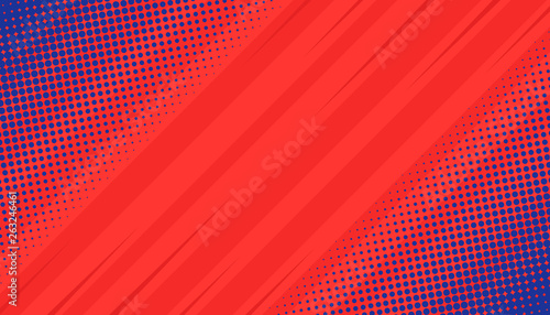 Comics rays background with halftones. Vector illustrations in retro style