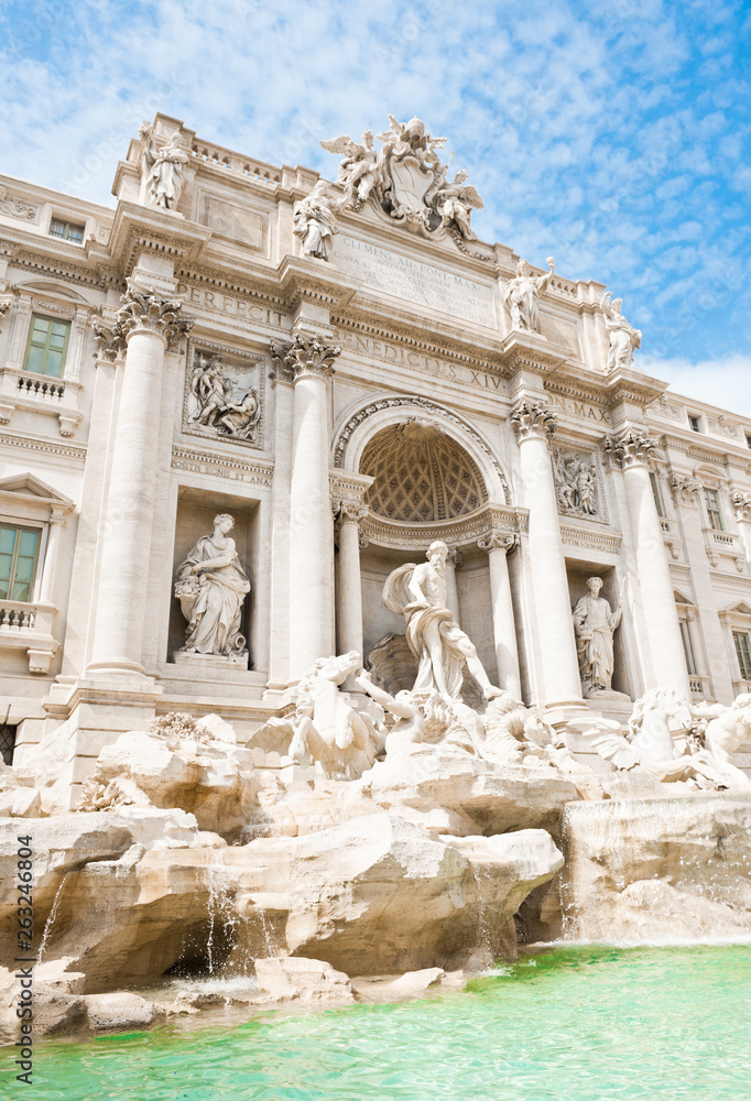 The Trevi Fountain  in Rome, Italy