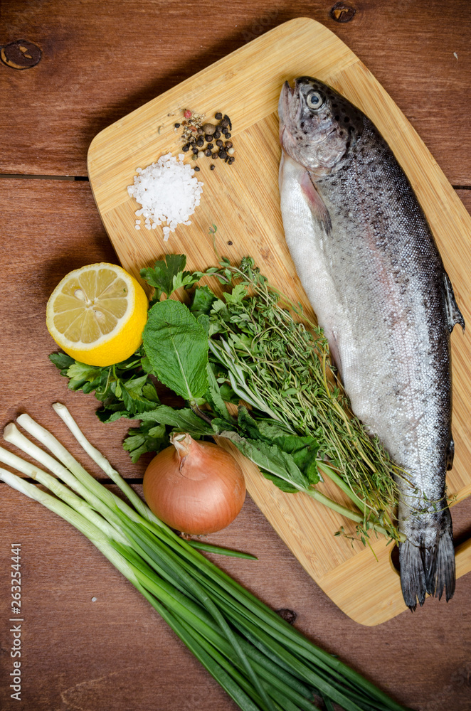 fresh fish and simple ingredients for a baked diet food fresh fish and simple ingredients for a baked diet food