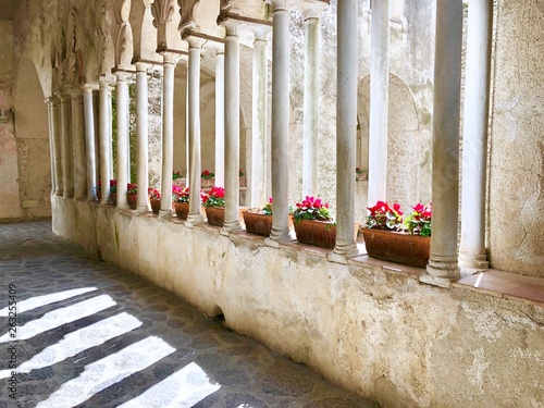 Almalfi Coast Italy, Villa Rufolo, Flowers in the Garden Park