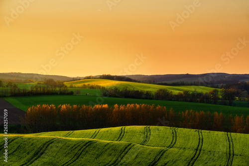A beautiful spring landscape of the hills