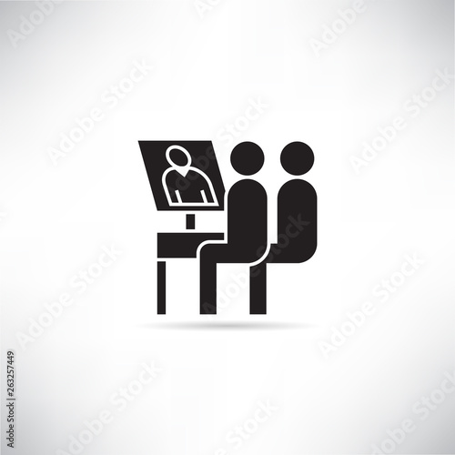 teleconference and online meeting icon