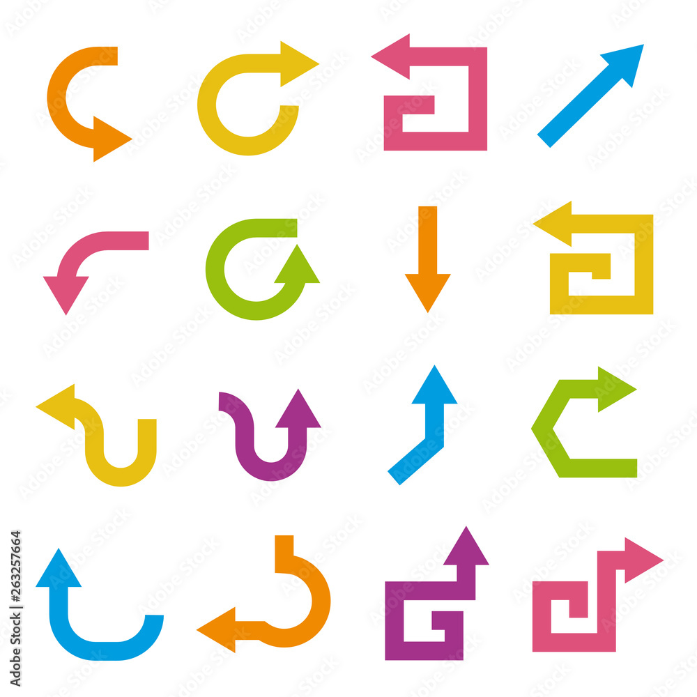 colorful arrow icons colorful arrow icons