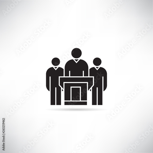 ceo and leader on podium icon